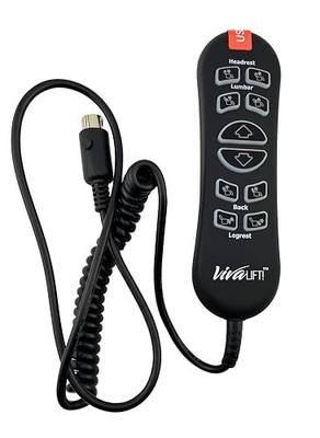 Genuine Pride OEM 10-Button 5-Pin Replacement Remote Hand Control for Pride VivaLift Lift Chair (Standard & Early Version Viva Lift 2) - (CTL1707190) For Standard & Early Version VivaLift 2 Models