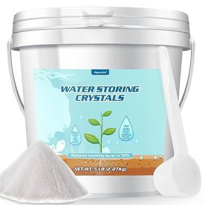 5LB Water Storing Crystals for Plants with Spoon, Water Gel Solves Plant Over-Watering and Drought Problems, Keeps The Soil Moist, Small Water Storing Polymer Crystals for Plants Powder - by Oycevila | Soil moisture retention, soil aeration, solve plants over-watering/drought, indoor/outdoor plants,