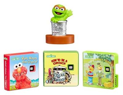 Little Tikes Story Dream Machine Oscar the Grouch & Friends Story Collection, Storytime Book Set, Books, Sesame Street, Audio Play Character, Learning Toy Gift Toddlers and Kids Ages 3+ Years
