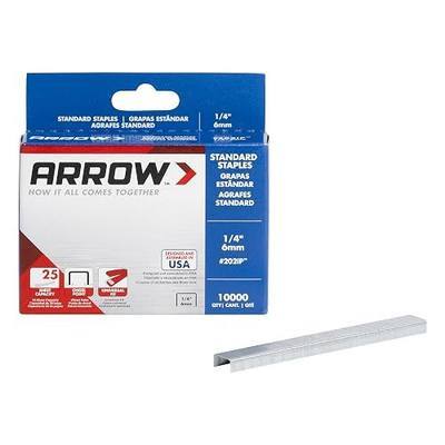 Arrow 202IP 1/4-Inch Length Standard Staples, Galvanized Steel Office Supplies for Desk Staplers for Business, Classroom Supplies, Home Office, and Craft Use, 10000 Count (Pack of 1)