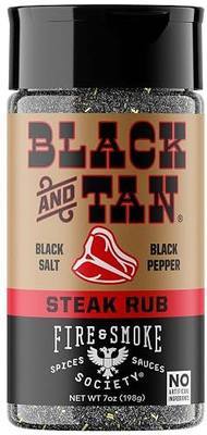 Fire & Smoke Society Black & Tan Steak Seasoning Blend | Steak Rub | 7 oz
