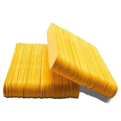 Yellow Jumbo Craft Sticks 6-inch, Pack of 100 Popsicle Sticks for Crafts, Wax Sticks, & Thanksgiving Tongue Depressors, by Woodpeckers