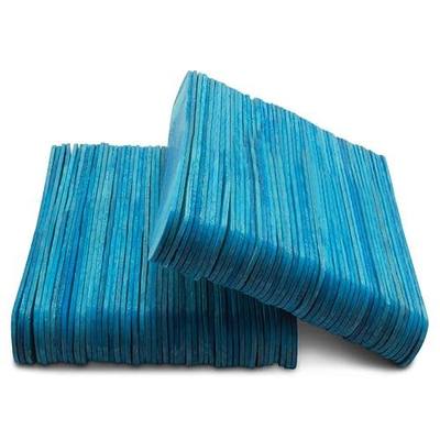 Blue Jumbo Craft Sticks 6-inch, Pack of 100 Popsicle Sticks for Crafts, July Fourth, Wax Sticks, & Tongue Depressors, by Woodpeckers