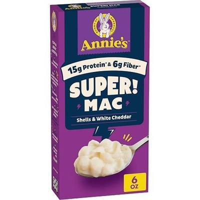 Annie's Protein Super! Mac Shells Organic Pasta and White Cheddar, 6 oz