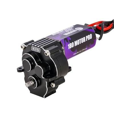 INJORA 180 Pro 48T Motor and Aluminum Transmission for 1/18 TRX4M(Black)