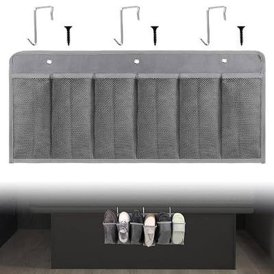 RVZONE RV Shoe Pockets 6 Large Pockets Heavy Hanging Bedside Storage Organizer with Sturdy Hooks Storage Pockets Hangs on bed for Shoes Toys and Tool Accessories