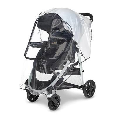Graco Universal Deluxe Stroller Weather Shield, Clear | Waterproof Windproof Rain Cover, Zippered Clear Window, Side Ventilation, Non-Toxic EVA, Fits Most Single Strollers