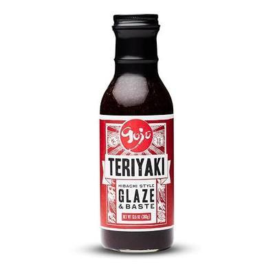 Gojo Teriyaki Glaze & Baste, Japanese Steakhouse Teriyaki Sauce & Marinade for Chicken, Steak, Salmon and Vegetables, Hibachi Style All-Natural Authentic Recipe, 12 Oz