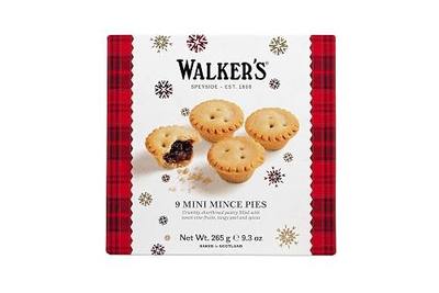 Walker’s Mini Mince Pies - 9 Count Box - Luxury Holiday Treats and Dessert from Scotland, Suitable for Vegetarians