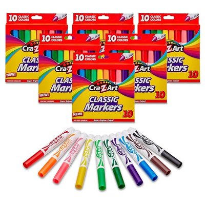 Cra-Z-Art Broadline Markers Non Washable 10 CT