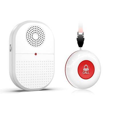 CallToU Wireless Caregiver Pager Call Button Life Medical Alert Systems for Seniors at Home Disabled, Patient Elderly Monitorig Nurse Call Bell Help System Calling Vibration Pagers (2)