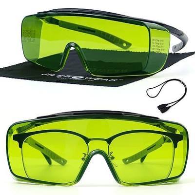JILERWEAR Professional 190-450&740-1100nm OD6+ Laser Safety Glassess,808nm Infrared Laser Engraving Protective Goggles