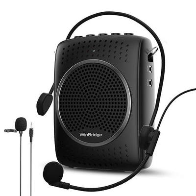 Ultra Portable Voice Amplifier Microphone and Speaker Set S309 | Mini Speaker with 2 Microphones, Rechargeable Amp with Lavalier/Headset Mic for Teachers, Classroom, Tour Guides