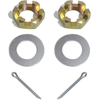 iBroPrat 2Set Trailer Nut Kits 1" Spindle Shaft Can-am Castle Nuts 1" Washers 2.25" Cotter Pins for 1" Shaft Spindle