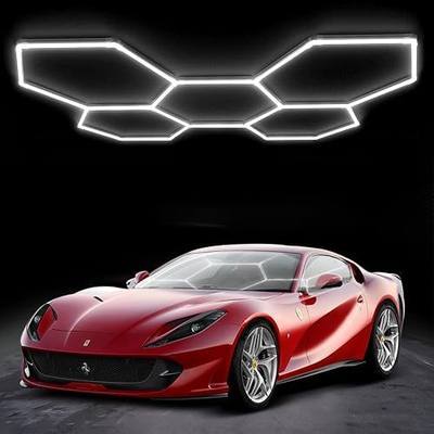 MODERN Hexagon Garage Lights,25 Pack 216W 25920LM High Brightness Hexagon Garage LED Lights for Garage, Shopping Mall, Workshop and Car Detailing Shop etc. … … …