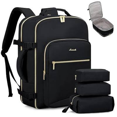 LOVEVOOK 40L Travel Backpack Flight Approved Carry on Backpack,3 Packing Cubes,Waterproof Personal Item Travel Bag,TSA Carry on Luggage Suitcase Travel Essentials,Gifts for Women & Men,fits 17" Laptop