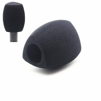 Mic Foam Covers Handheld Microphone Windscreen Large Mic Foam Pop Filters for Handheld Microphone Interview Microphones (Triangle, Black)