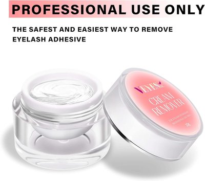 VEYES INC Cream Lash Remover for Lash Extensions 10g Low Irritation Eyelash Glue Remover Lash Tech Supplies for Professional or Salon Use Peach
