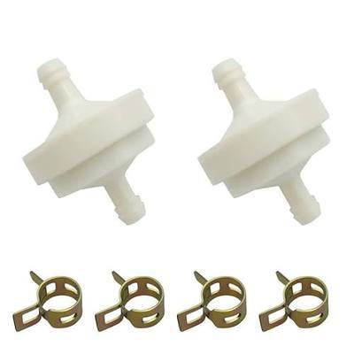 Strongthium Lawn Mower 1/4 Inch ID Inline Gas Fuel Filter Replacement for Briggs Stratton Craftsman Toro 394358s 56679 394358 394358B 7014359YP 56679MA x2 with Fuel Clamps x4