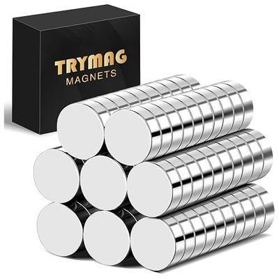 TRYMAG 80Pcs Small Round Magnets, 8x2mm Refrigerator Magnet | Mini Rare Earth Disc Magnets, Tiny Neodymium Magnet for Whiteboard, Fridge, Office, Hobbies, Crafts and Dry Erase Board