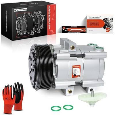 A-Premium Air Conditioner AC Compressor with Clutch | Compatible with Ford F-150, F-250, F-250 350 450 550 Super Duty, E-450 Super Duty, Excursion, F-53 & Lincoln Blackwood