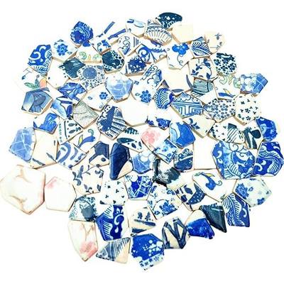 1.1 LB Porcelain Ceramic Mosaic Tiles,Broken Irregular Mosaic Tiles for DIY Craft Floor,Kitchen,Pool, Flower Pots Mosaic Making Supplies (Mix Color)