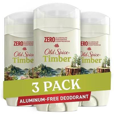 Old Spice Aluminum Free Deodorant for Men, 24/7 Lasting Freshness & Long Lasting Scent, 24/7 Sweat & Odor Protection, Timber with Sandalwood Scent, 3.0 oz (Pack of 3)