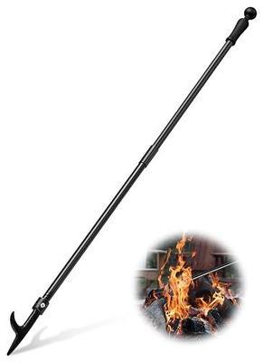 Fire Poker for Fire Pit, 30 Inches Long Fire Poker, Portable Light Weight Fireplace Poker for Outdoor Home Fireplace, Campfire, Stove, Heat Resistant Rustproof Outdoor Fire Pits Tools