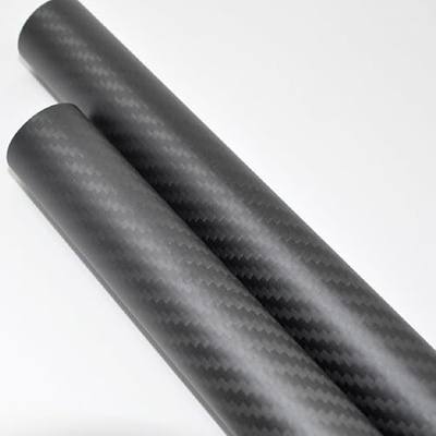 1pcs Roll Wrapped Carbon Fiber Tube/Tubing/Shaft OD 22mm X ID 20mm X Length 500mm 3K Matte Twill Weave Surface High Strength