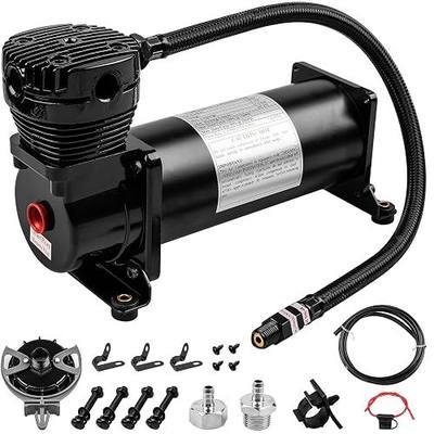 Heavy Duty 200 PSI Air Horn Compressor, 3/8 NPT Train Horns Ride Compressor with 1/4 NPT Replacement Fittings for 12V Train/Truck/Car