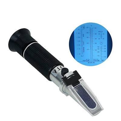 4-in-1 Antifreeze Coolant Refractometer,(Copper )CNC Machine | coolant Refractometer for Diesel Exhaust Fluid,Automobile Antifreeze System, Battery Acid and Windshield Washer Fluid