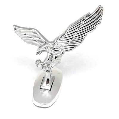 3D Emblem Chrome Eagle Badge Bird Cool Decorative Design for Auto Hood Ornament, Car Front Ornament 8.5 x 8.5cm