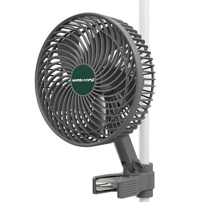 MARS HYDRO 6''Oscillating Clip-On Grow Tent Fan,10 Wind Speeds ,EC Motor | Weatherproof Fan For Plants, Air Circulation Cooling For Hydroponics, Greenhouse,Supports App Control Via Icontrol Controller