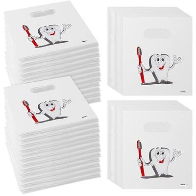 Colarr 400 Pcs Tooth Patient Care Dental Bags 9 x 8 Inches Plastic Merchandise Bags Dental Bags for Patients Dental Clinics Patient Encouragement Gifts Party Favors (Patient)