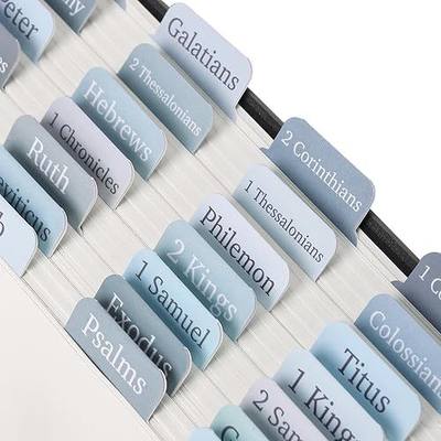 Mr. Pen- Laminated Bible Tabs, 75 pcs, Easy-to-Read & Apply | Tear Resistant Index Tabs for Women and Men, Bible Study, Journaling, Prayer & Scripture Navigation