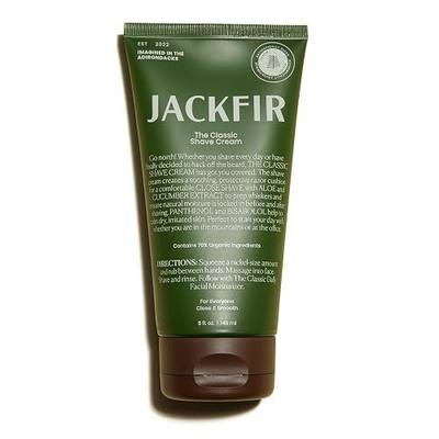 Jackfir The Classic Shave Cream - Natural Shaving Cream for Men Sensitive Skin, Face, EWG Verified, 70%+ Organic Ingredients, No Synthetic Fragrance, Dermatologist Tested, 5 fl oz