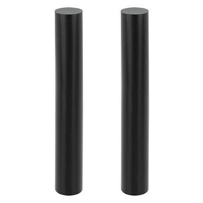 MUKCHAP 2Pcs 1.57 x 11.8 Inch Black Round Acetal Copolymer Rods, Long Pom Plastic Rods, Plastic Bar Stock for Bushings, DIY, Spacers