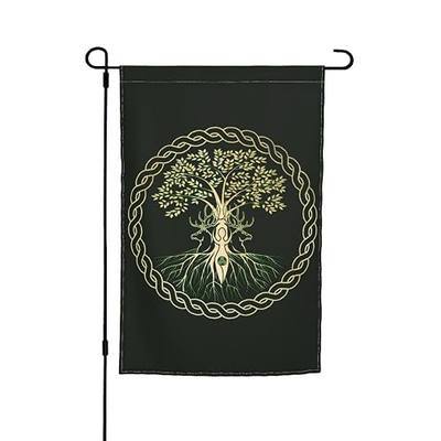 Celtic Ritual Norse Nordic Viking Goddess Wiccan Wicca Halloween Christmas Yule Tree Pagan Garden Flag 12x18 Inch Double Sided Vertical Decoration Yard Small Flag For Outside Holiday Seasonal Outdoor
