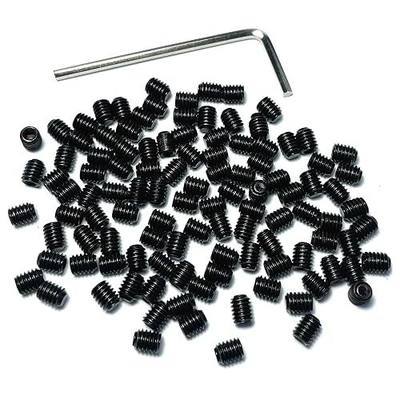 110pcs Set Screws M4 x 5mm 304 Stainless Steel Allen Head Hex Socket 4X5mm Set Screws Grub Hex Head Sockets with M2 Allen Wrench.(5mm Length)