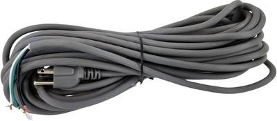 18 Gauge Replacement Power Cord, Fits Sanitaire, Perfect Style Upright Vacuums, 3 Conductor, 50' Length - (Dark Gray)