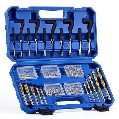 Orion Motor Tech 172pc Thread Repair Kit, Metric Thread Restorer Kit with HSS Drill Bits Taps Inserts Breakoff Installation Tools, Auto Rethreading Restorer Tool Kit in M5 M6 M8 M10 M12 Sizes