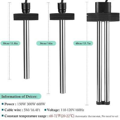 HITOP Outdoor Pond Heater - 150W 300W 600W Aquarium Heater for Small Ponds, Pond De-icer with 16.4Ft Long Cable Wire and Floatable Foam