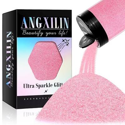 High Capacity 260g Iridescent Fine Glitter,Shaker Bottle Fine Glitter for Epoxy Resin DIY Craft,Rainbow Fine Glitter for Nail Art Face Body Glitter Tumbler Making (Iri lt pink)