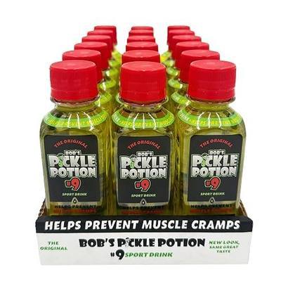 Bob's Pickle Potion #9 - Electrolyte Pickle Shot - Rehydration & Cramp Relief - Sports Drink Shot Zero Caffeine & Gluten-Free, 6.3 Oz. (Pack of 18, Dill Pickle)