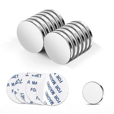 TRYMAG Strong Magnets with Adhesive Backing, 20x3mm, 12 Pack | Heavy Duty Neodymium Disc, Permanent Rare Earth Magnets, for Fridge, Whiteboard, DIY, Crafts, Office, Home, Scientific