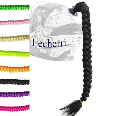 Long Braids Ponytail Extension with Suction Cup for Helmet 1PC Helmet Accessories Helmet Braids Hair Decoration Helmet Pigtails for Motorcycle Bicycle Ski Helmet 22inch(Helmet Not Included)