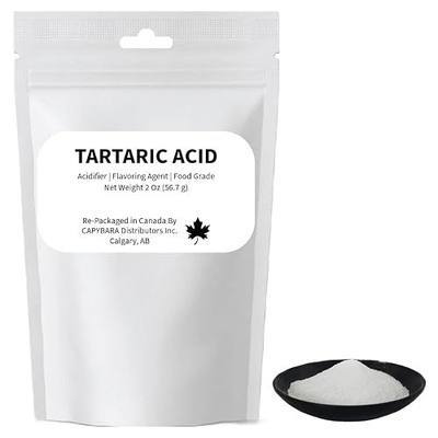 Tartaric Acid Powder 2 Oz (56.7 g) - Sold by CAPYBARA Distributors Inc. | Food Grade, Used In Making Wine, Cider, Mead, Beer, Baking