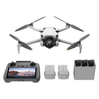 DJI Mini 4 Pro Fly More Combo with DJI RC 2, Drones with Camera for Adults 4K, Under 0.549 lbs/249 g, 3 Batteries for up to 102 Mins Flight Time, Smart Return to Home, Drone for Beginners | 4k/60 HDR, Omnidirectional Sensing, O4 Up to 20 Km, (3 Batteries)