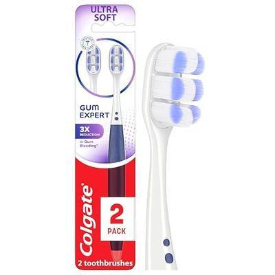 Colgate Gum Expert Ultra Soft Toothbrush Pack, Extra Soft Toothbrush for Sensitive Gums, Bleeding and Irritation, 2 Pack