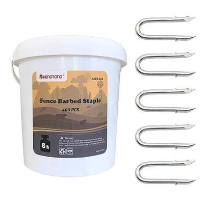 Galvanized Steel U-Shaped Fencing Staples for Mesh Fencing 400pcs | Heavy duty galvanized U fastener nails, sturdy construction, ideal fixing accessory for wire fence installation